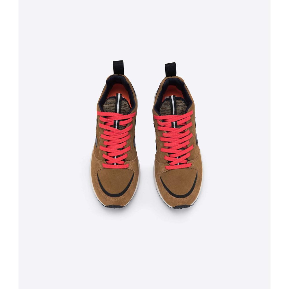 Veja VENTURI BASTILLE SUEDE Women's Running Shoes Brown | CA 444AHK